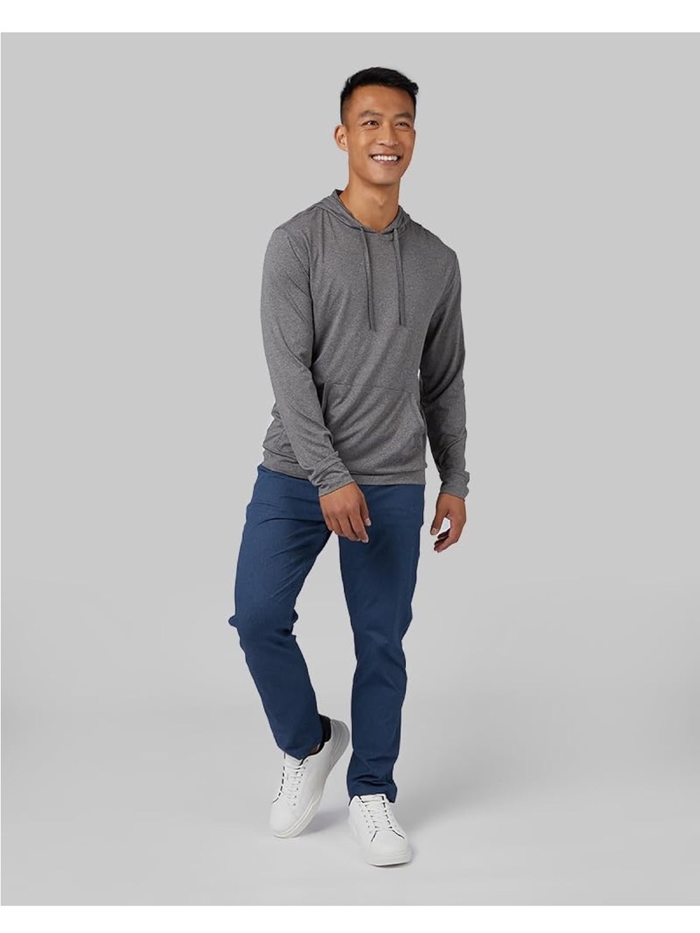 32 Degrees Men's Cool Lightweight Long Sleeve Hoodie Tee, Quick Dry, Anti Odor, - Picture 6 of 8